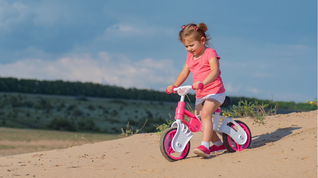 první jízda na kole