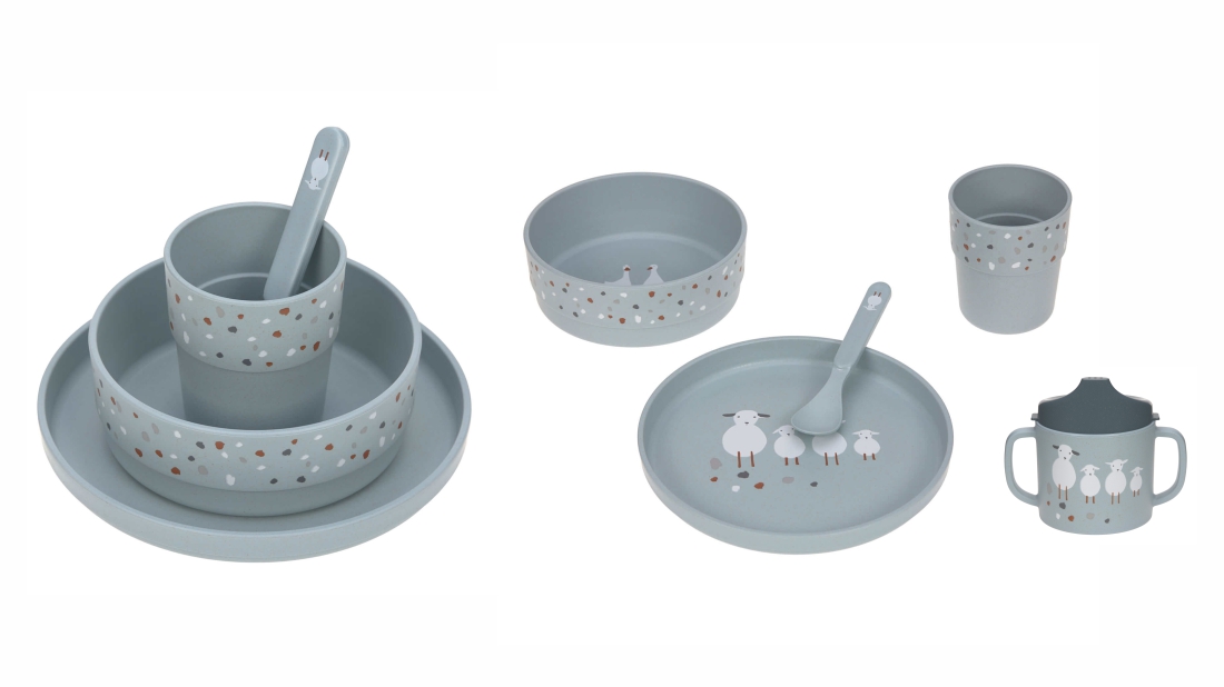 Novinka lassig nadobi Tiny Farmer SheepGoose blue