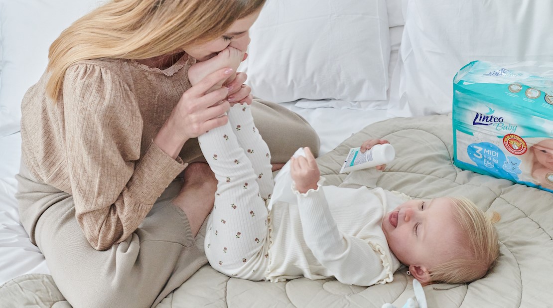 Aby se přebalování stalo zábavou, Vám pomůže Linteo Baby