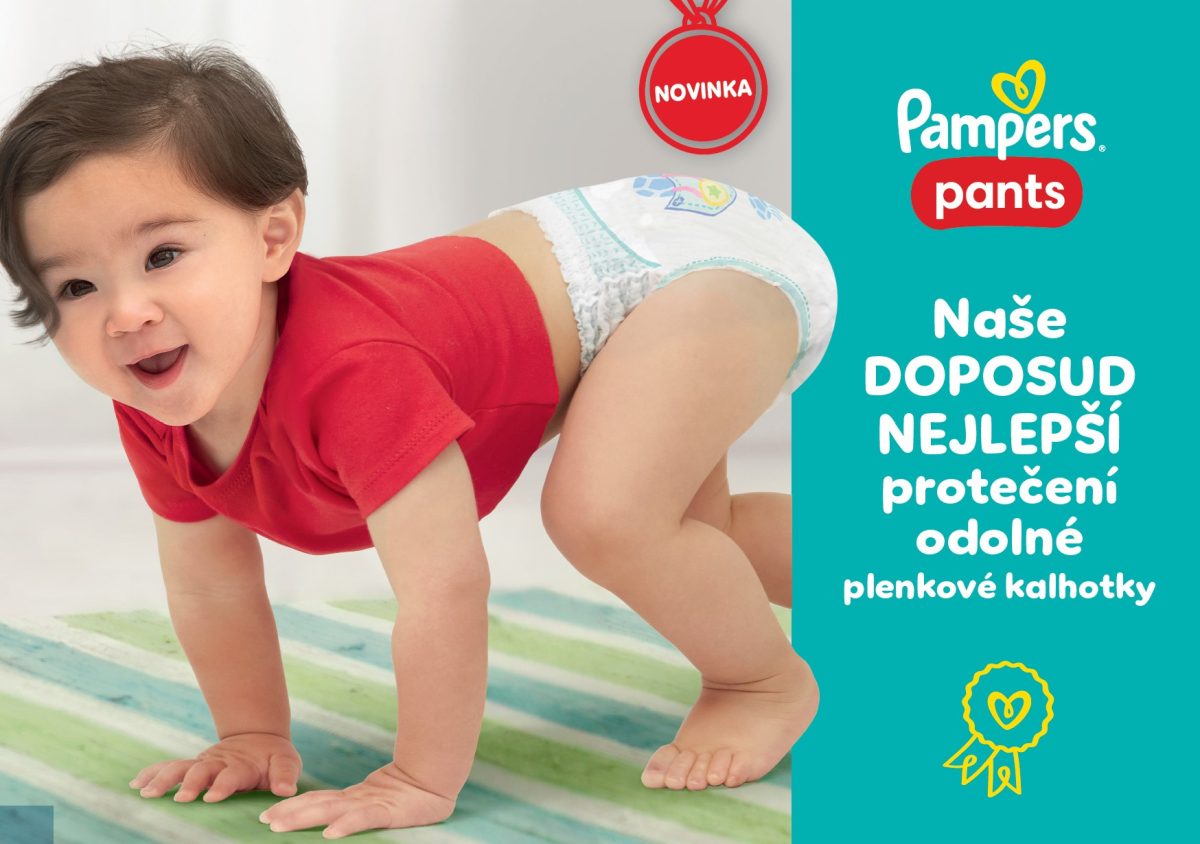 Nechte své malé šampiony vyhrát nad protékáním a&nbsp;pořiďte jim nové plenky Pampers Pants